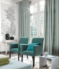 Plush chenille and elegant rod combination Window Drapes - Plush chenille and elegant rod combination