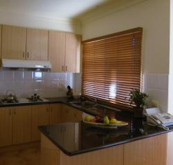 Slimline Venetian Blinds Venetian blinds in a Brunswick kitchen